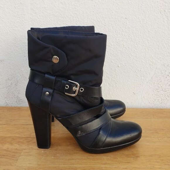 Stuart Weitzman Y2K Nylon WindUp Ankle Boots - Picture 7 of 9